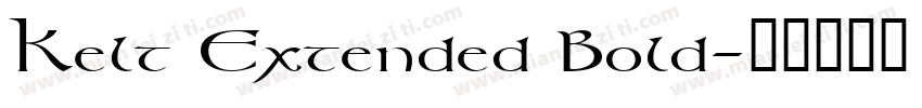 Kelt Extended Bold字体转换